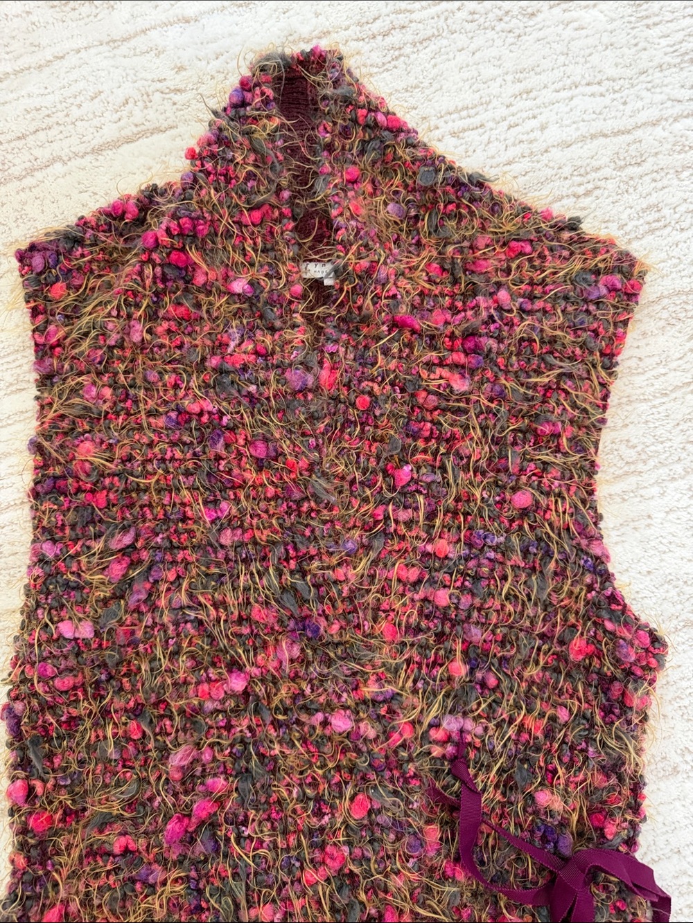 Vintage Bryn walker eyelash wrap sweater vest M - Picture 2 of 7